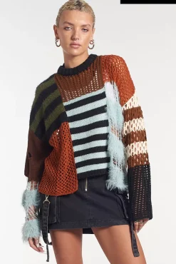 Knitwear & Sweats^The Ragged Priest Banchee Knit Brown