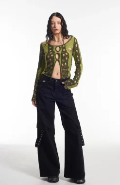 T-Shirts & Tops^The Ragged Priest Bug Distressed Long Sleeve Top