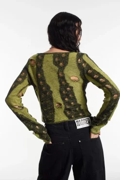 T-Shirts & Tops^The Ragged Priest Bug Distressed Long Sleeve Top
