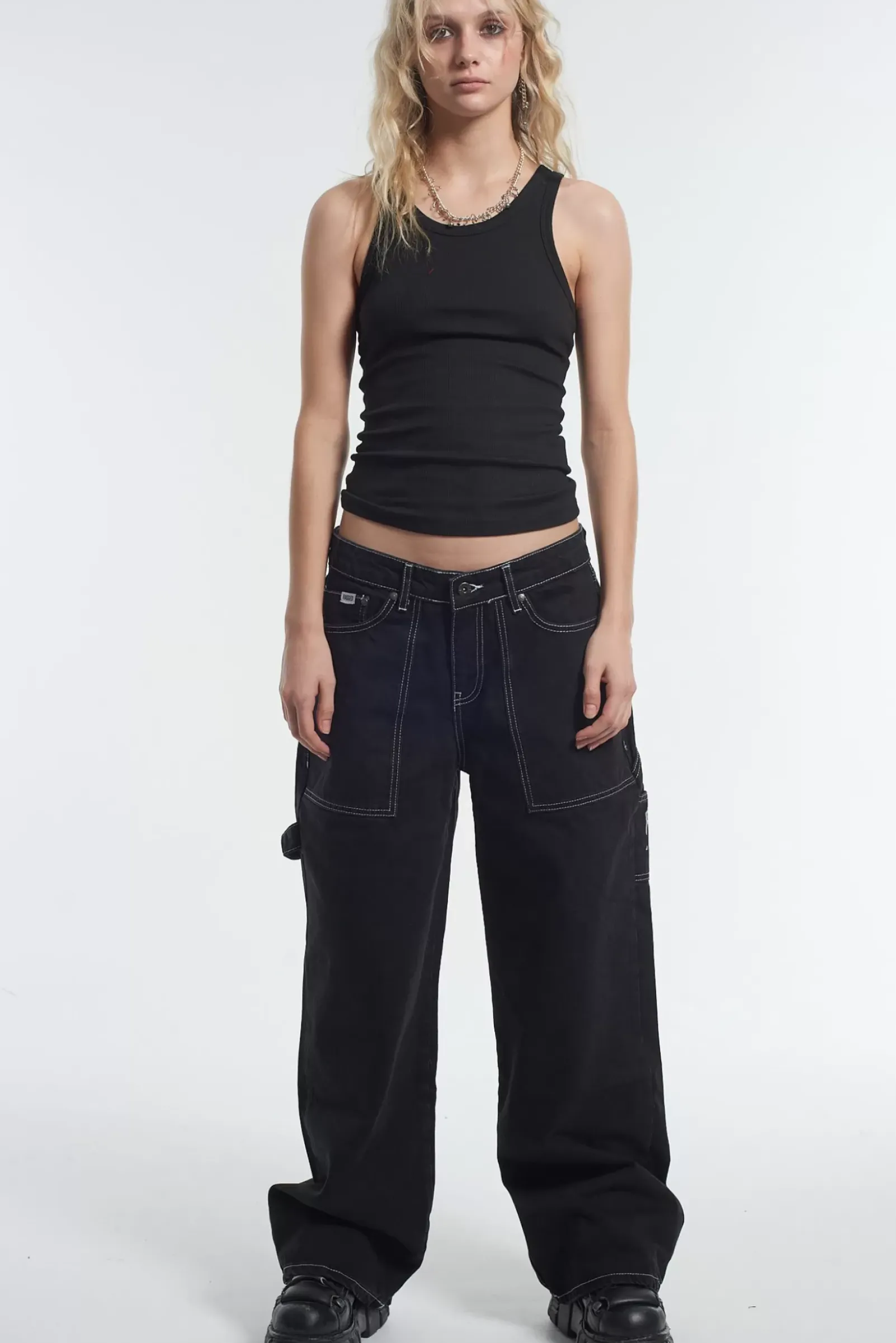 Jeans^The Ragged Priest Carpenter Release Jean - Black Charcoal
