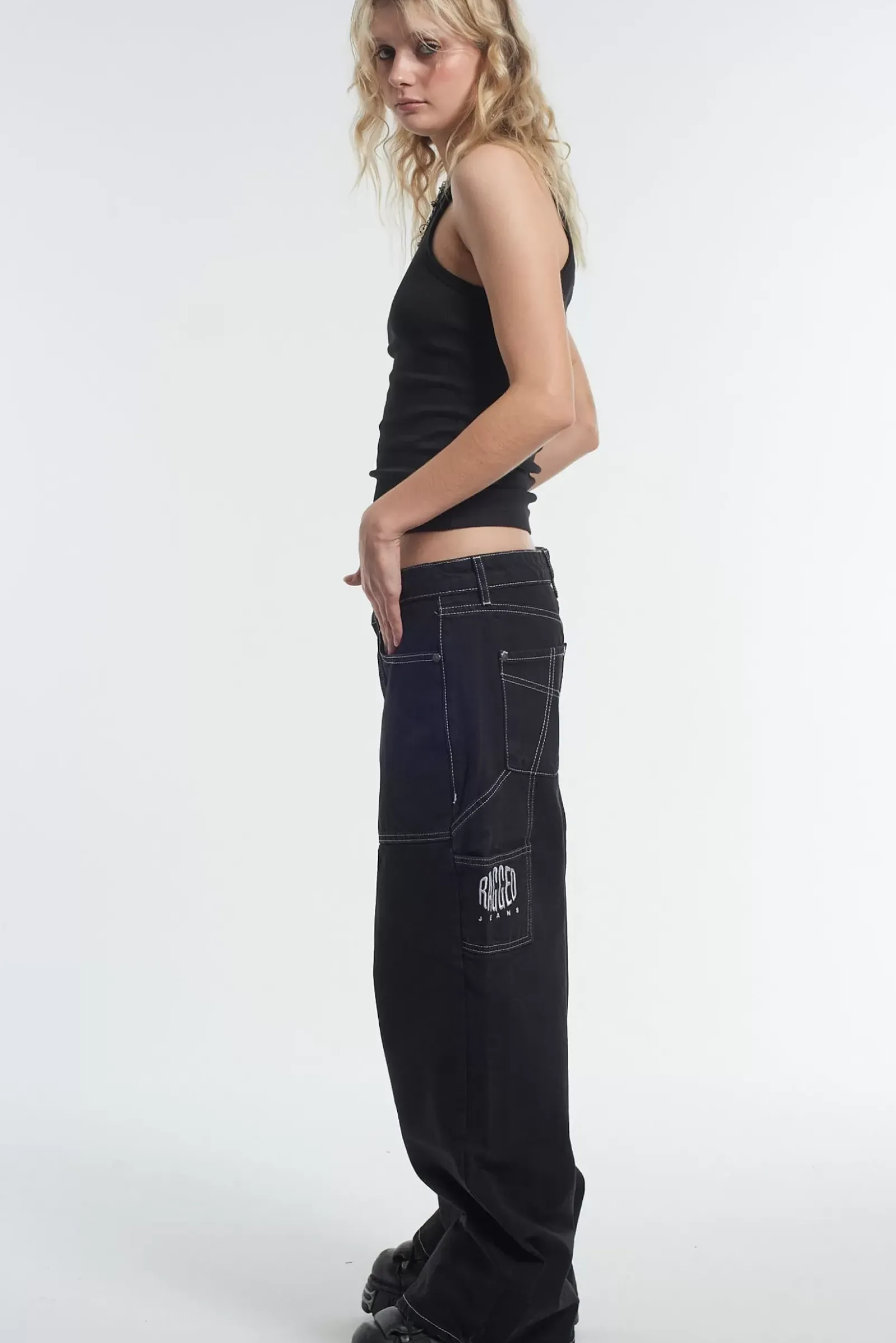 Jeans^The Ragged Priest Carpenter Release Jean - Black Charcoal