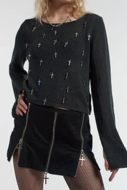 Skirts & Shorts^The Ragged Priest Charmed Crosses Mini Skirt