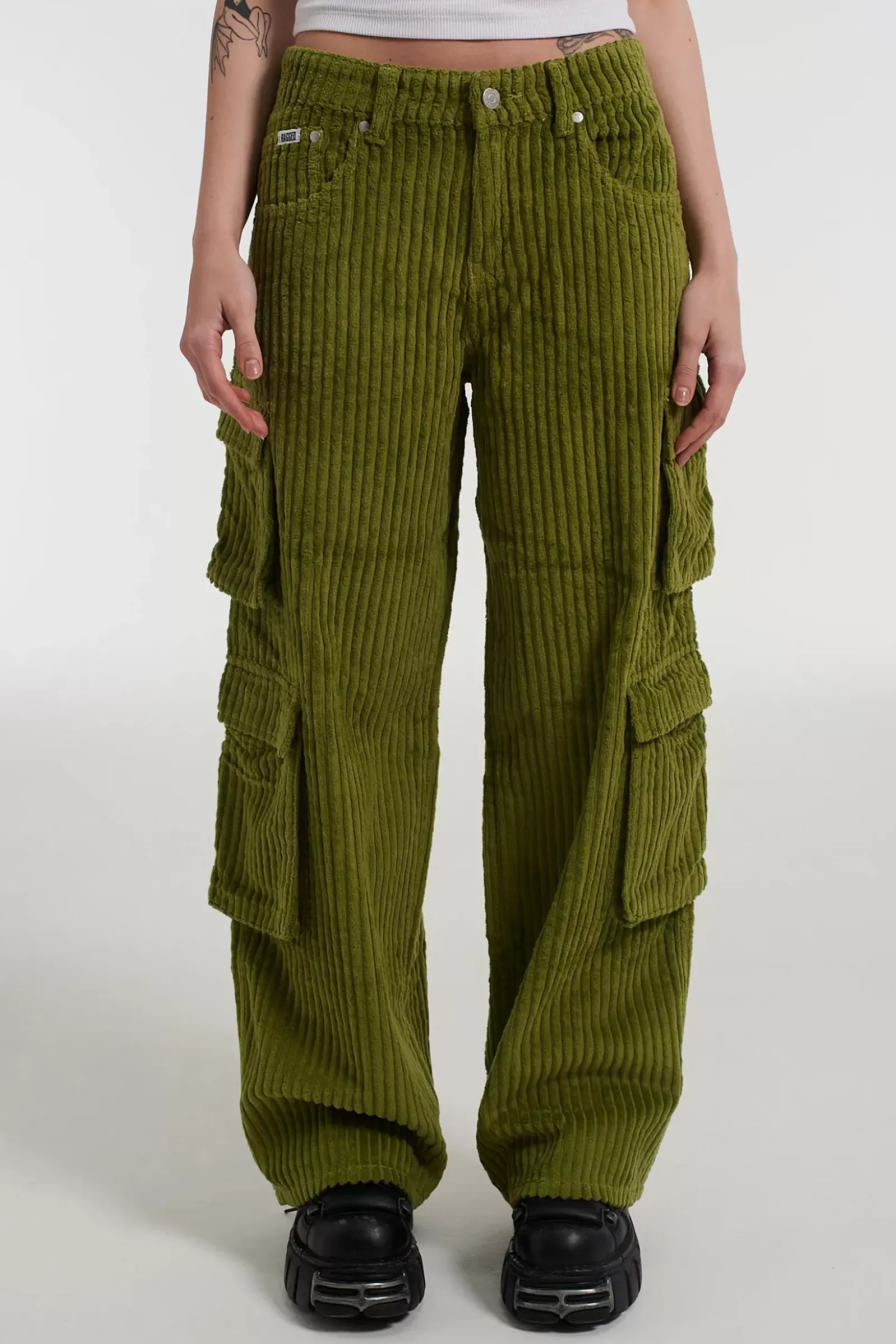 Jeans^The Ragged Priest Cord Combat Release Jean Khaki