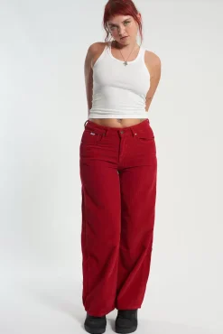 Jeans^The Ragged Priest Cord Release Jean - Chilli Pepper Red