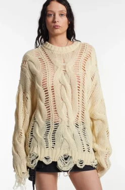 Knitwear & Sweats^The Ragged Priest Distressed Cable Knit