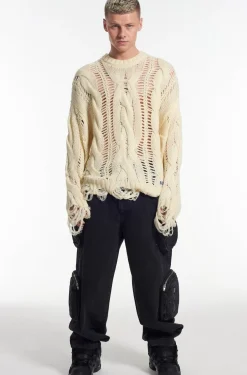 Knitwear & Sweats^The Ragged Priest Distressed Cable Knit