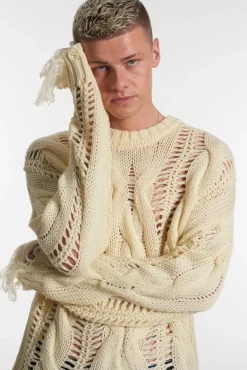 Knitwear & Sweats^The Ragged Priest Distressed Cable Knit