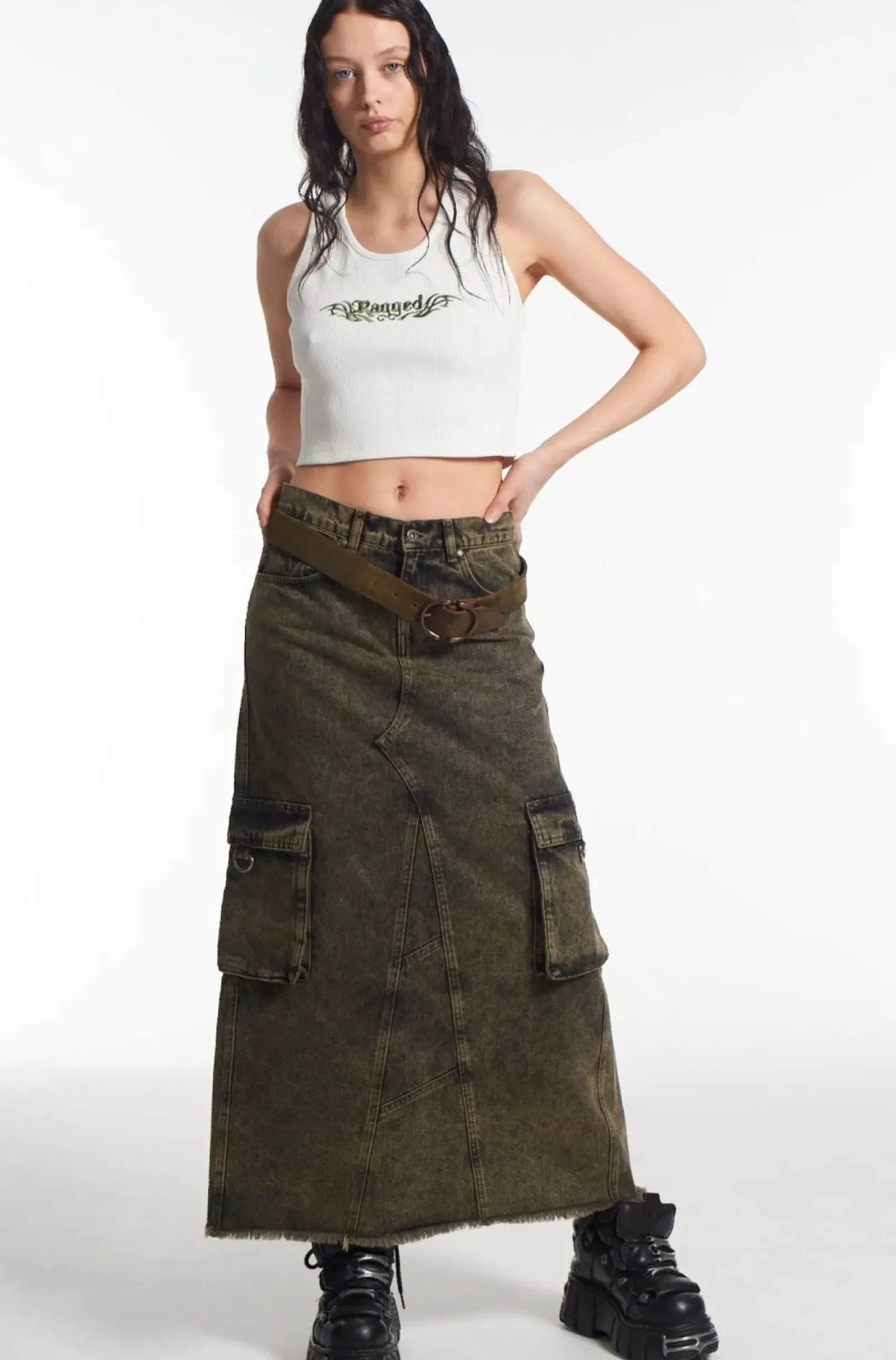 Skirts & Shorts^The Ragged Priest Enyo Denim Maxi Skirt