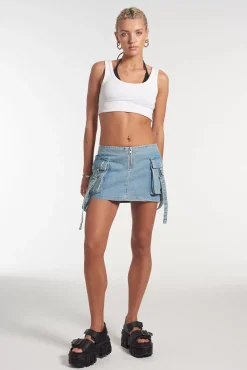Skirts & Shorts^The Ragged Priest Force Combat Mini Skirt Blue