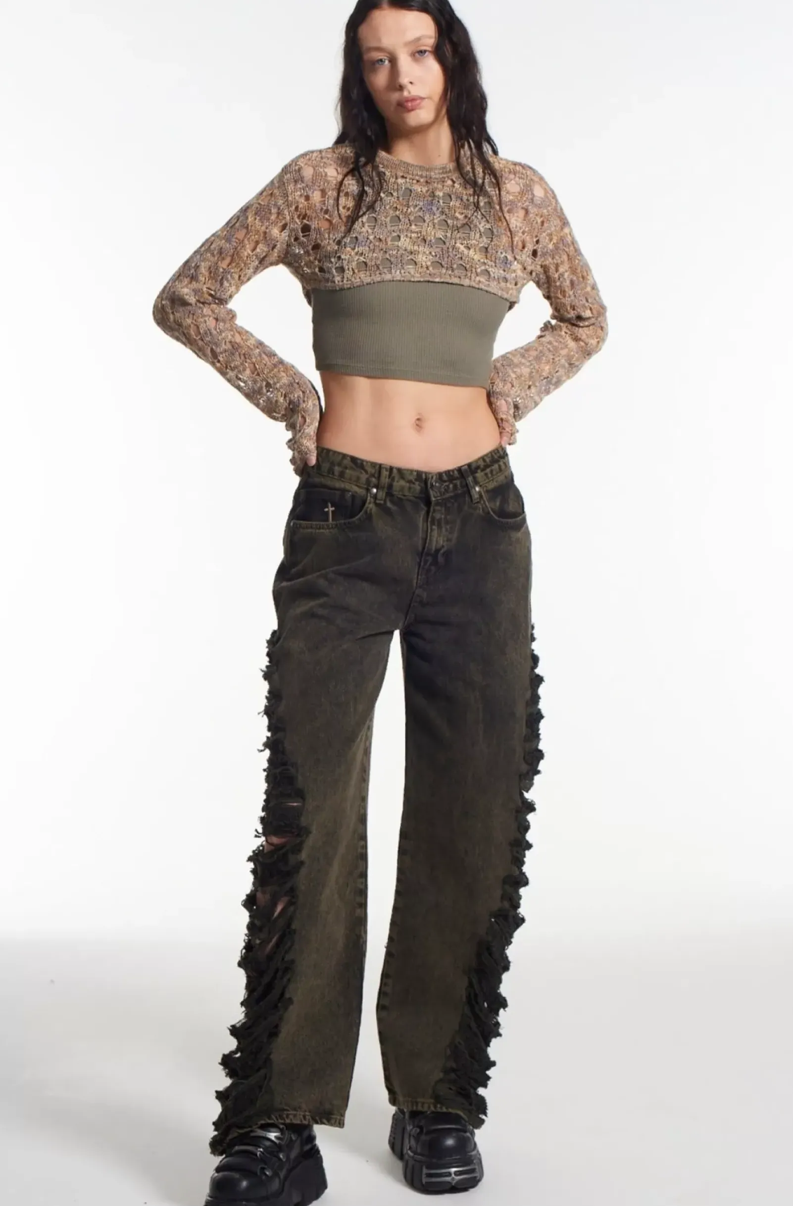 T-Shirts & Tops^The Ragged Priest Gretel Super Cropped Knit Top