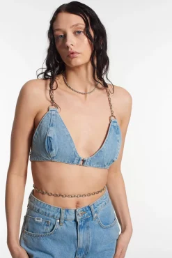 T-Shirts & Tops^The Ragged Priest Gwen Denim Bralette