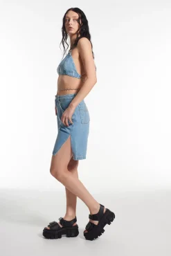 T-Shirts & Tops^The Ragged Priest Gwen Denim Bralette