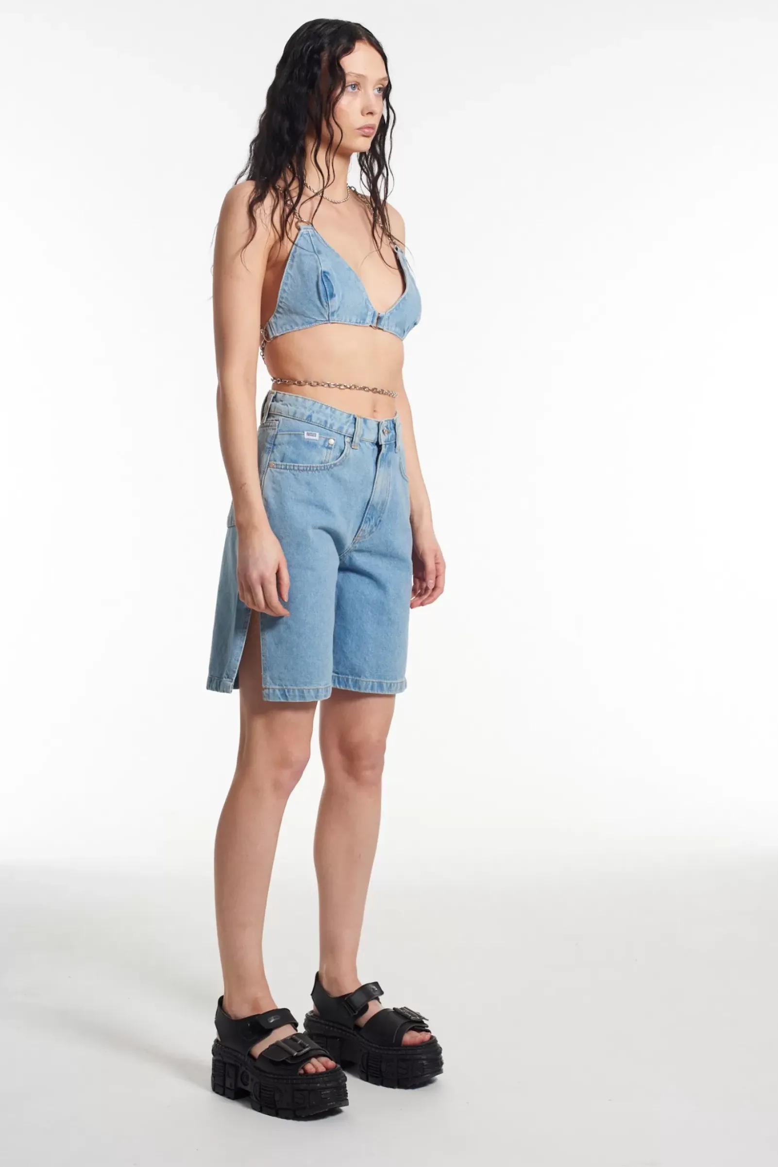 T-Shirts & Tops^The Ragged Priest Gwen Denim Bralette