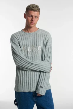 Knitwear, Sweatshirts & Hoodies^The Ragged Priest Kickers Classics Blue Rib Knit Jumper