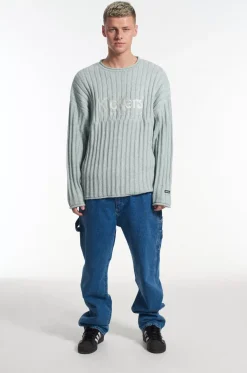Knitwear, Sweatshirts & Hoodies^The Ragged Priest Kickers Classics Blue Rib Knit Jumper