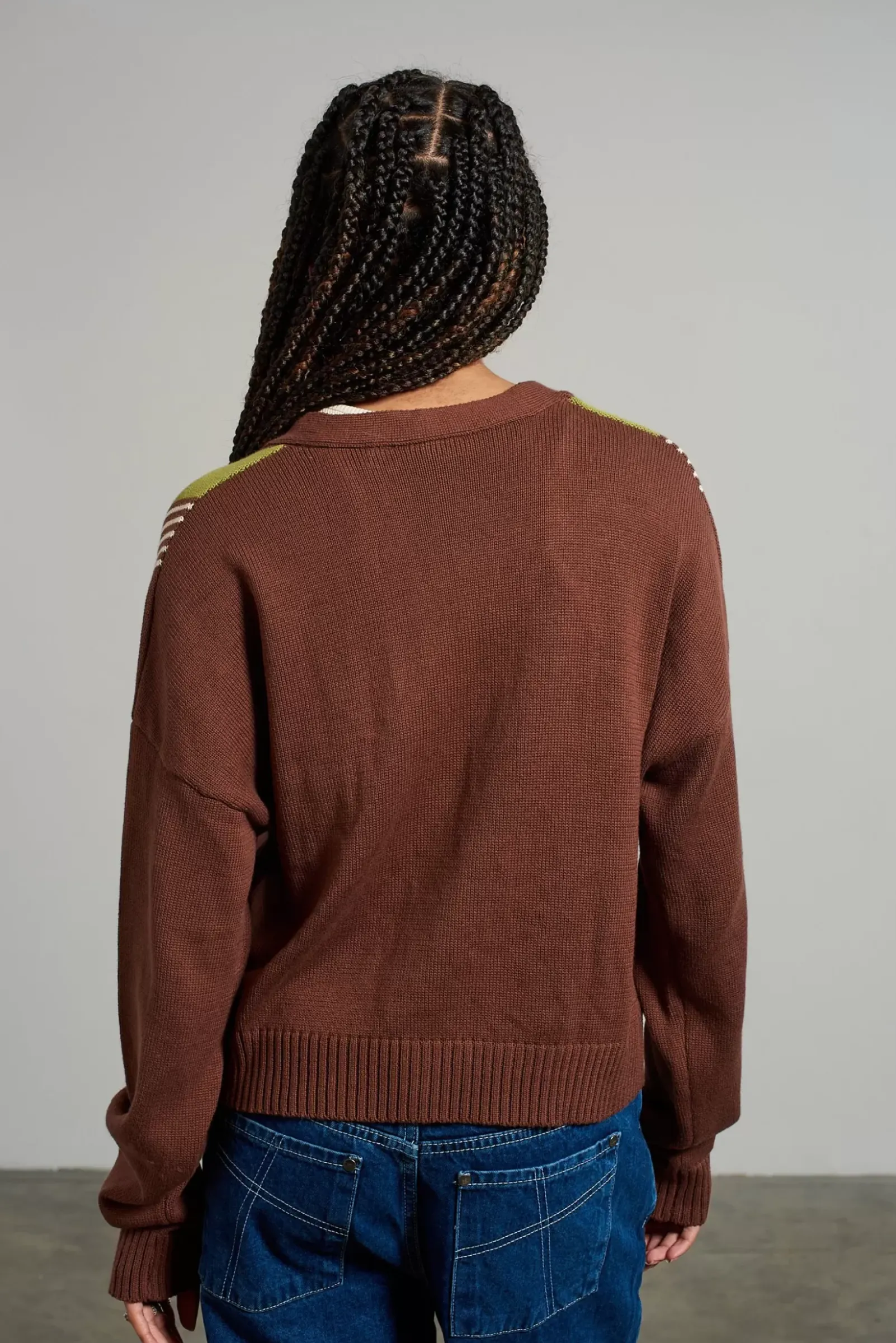 Knitwear & Sweats^The Ragged Priest Kickers Classics Brown Stripe Cardigan