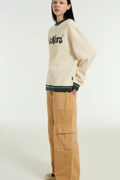 Knitwear & Sweats^The Ragged Priest Kickers Classics Ecru Brushed Back Sweatshirt