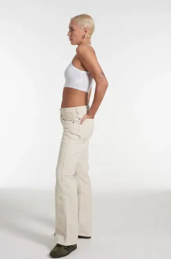 Trousers^The Ragged Priest Kickers Classics Ecru Cord Flare Pant