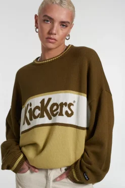 Knitwear, Sweatshirts & Hoodies^The Ragged Priest Kickers Classics Green Panel Knit