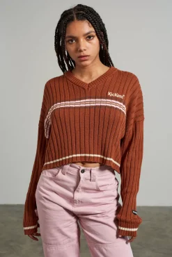 Knitwear & Sweats^The Ragged Priest Kickers Classics Rust Cropped Knit