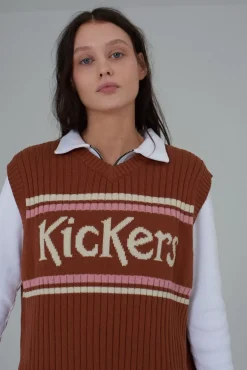 Knitwear & Sweats^The Ragged Priest Kickers Classics Rust Oversized Knit Vest