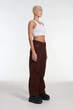 Trousers^The Ragged Priest Kickers Classic Wide Leg Trouser Cord Brown
