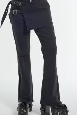 Jeans^The Ragged Priest Low Rider Jean Skirt - Charcoal
