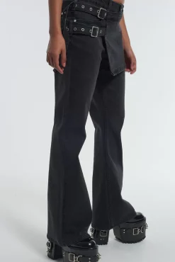 Jeans^The Ragged Priest Low Rider Jean Skirt - Charcoal