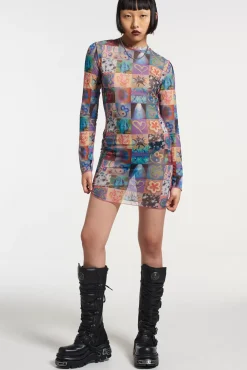 Dresses^The Ragged Priest Memories Mesh Long Sleeve Dress