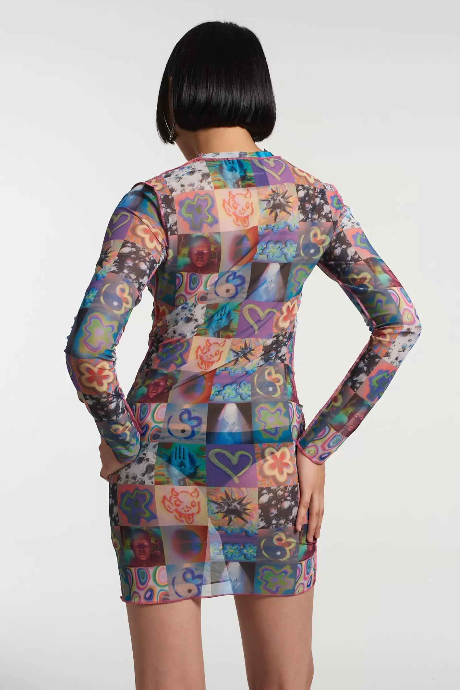 Dresses^The Ragged Priest Memories Mesh Long Sleeve Dress