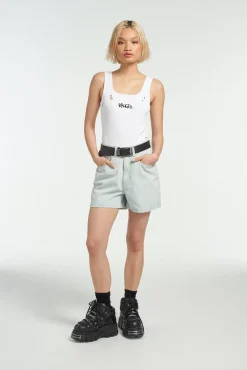 Skirts & Shorts^The Ragged Priest Mom Short Stonewash