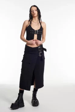 Skirts & Shorts^The Ragged Priest Monica Buckle Wrap Midi Skirt