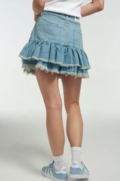 Skirts & Shorts^The Ragged Priest Morticia Mini Skirt Blue