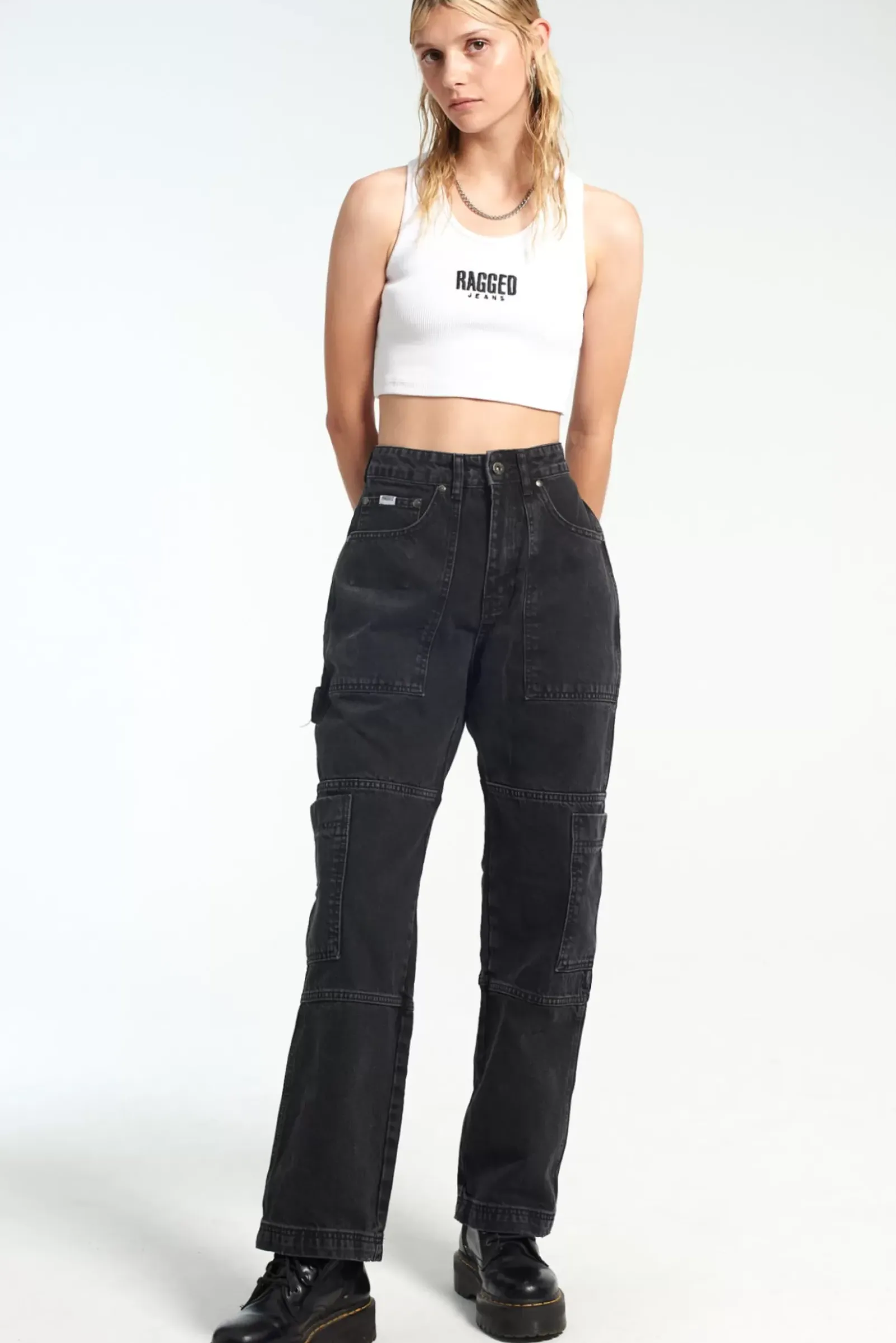 Jeans^The Ragged Priest Organic Combat Jean Light Blue