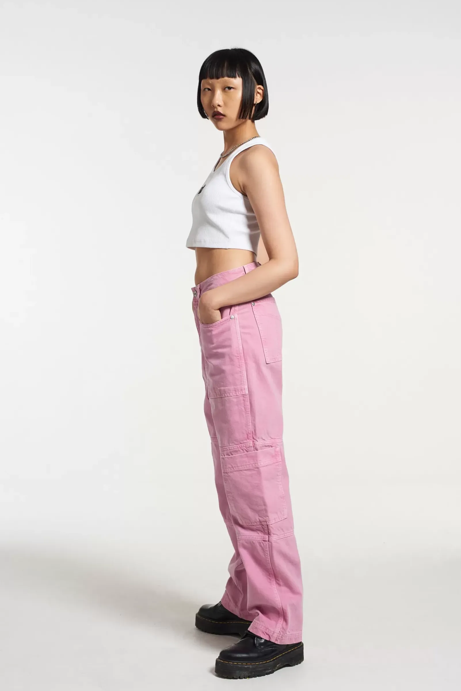 Jeans^The Ragged Priest Organic Combat Jean Mid Blue