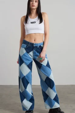 Jeans^The Ragged Priest Patchwork Low Rise Baggy Jean