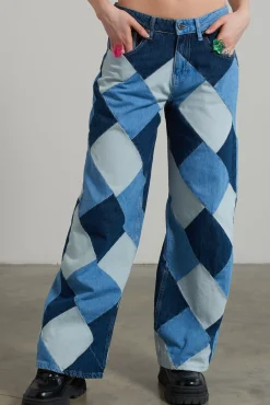 Jeans^The Ragged Priest Patchwork Low Rise Baggy Jean