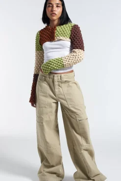 Knitwear & Sweats^The Ragged Priest Patchwork Ultra Cropped Cardigan