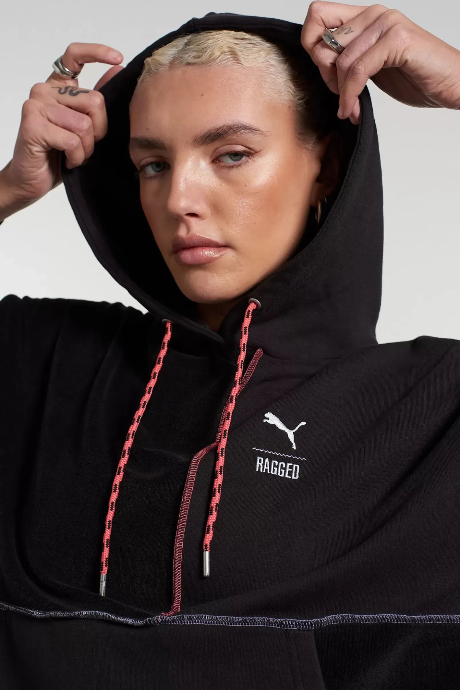 Knitwear & Sweats^The Ragged Priest Puma X jersey Hoodie Black