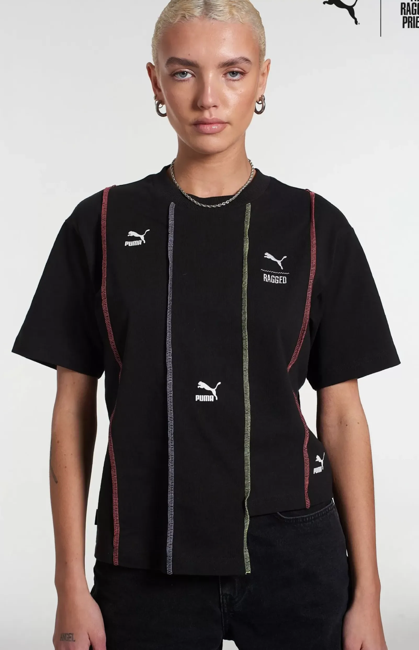 T-Shirts & Tops^The Ragged Priest Puma X jersey Tee Black