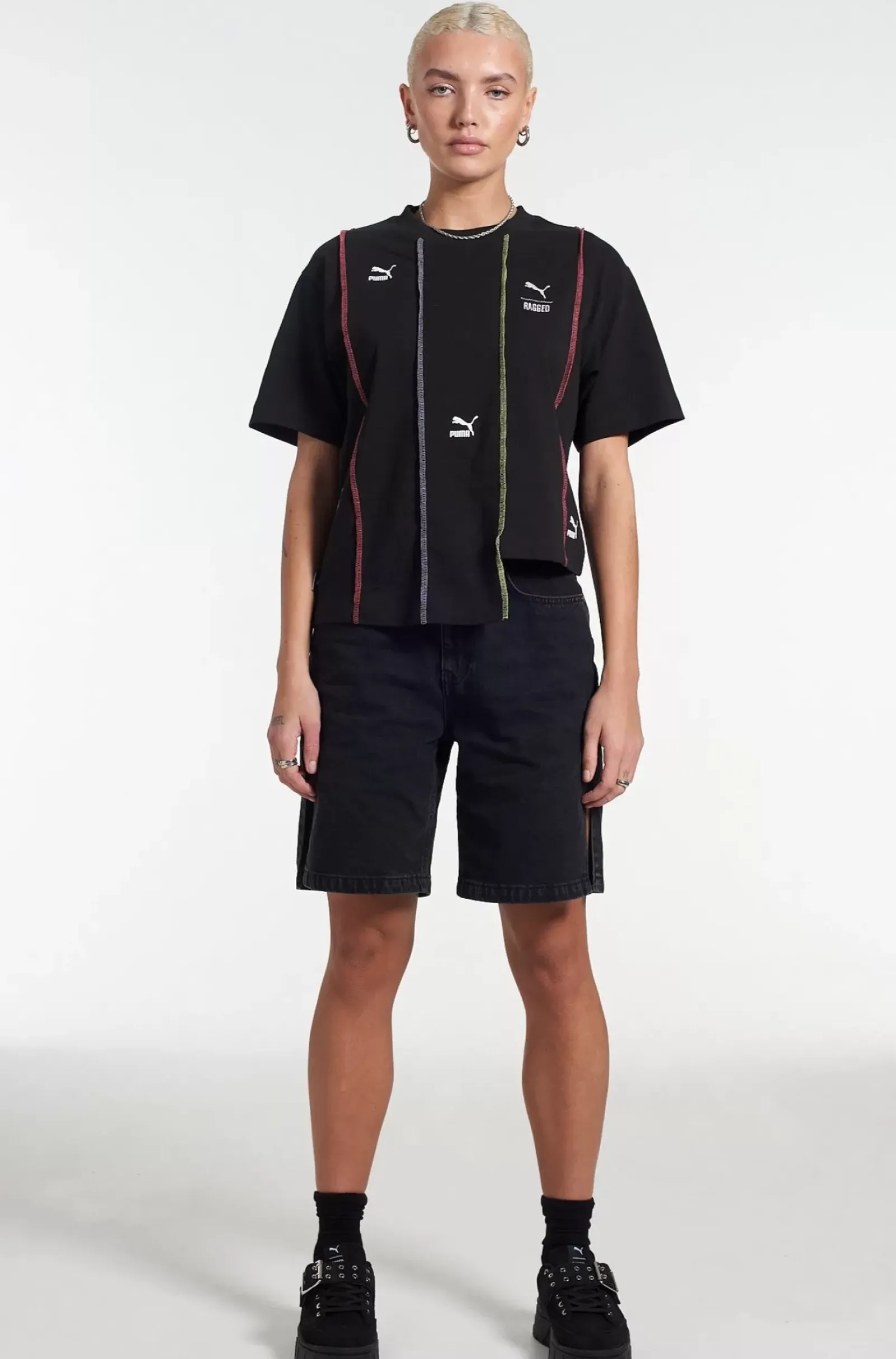 T-Shirts & Tops^The Ragged Priest Puma X jersey Tee Black