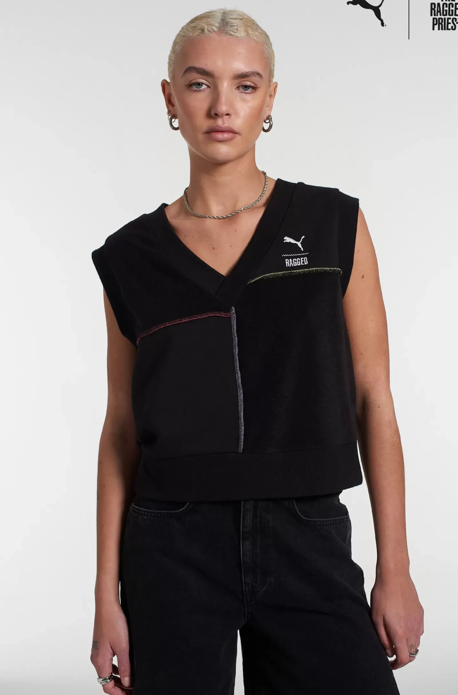 Knitwear & Sweats^The Ragged Priest Puma X vest Black
