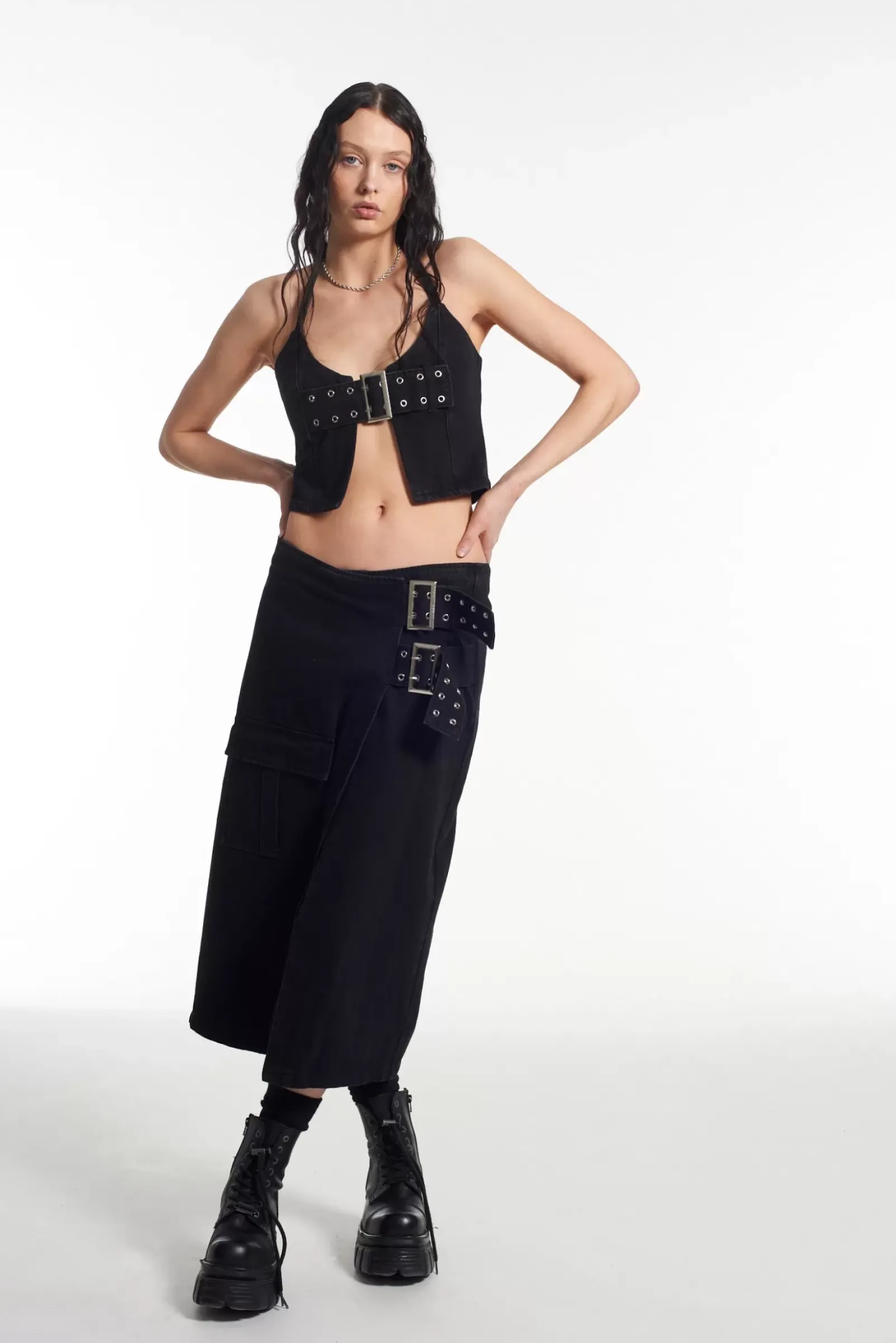 T-Shirts & Tops^The Ragged Priest Rachel Buckle Halter Top