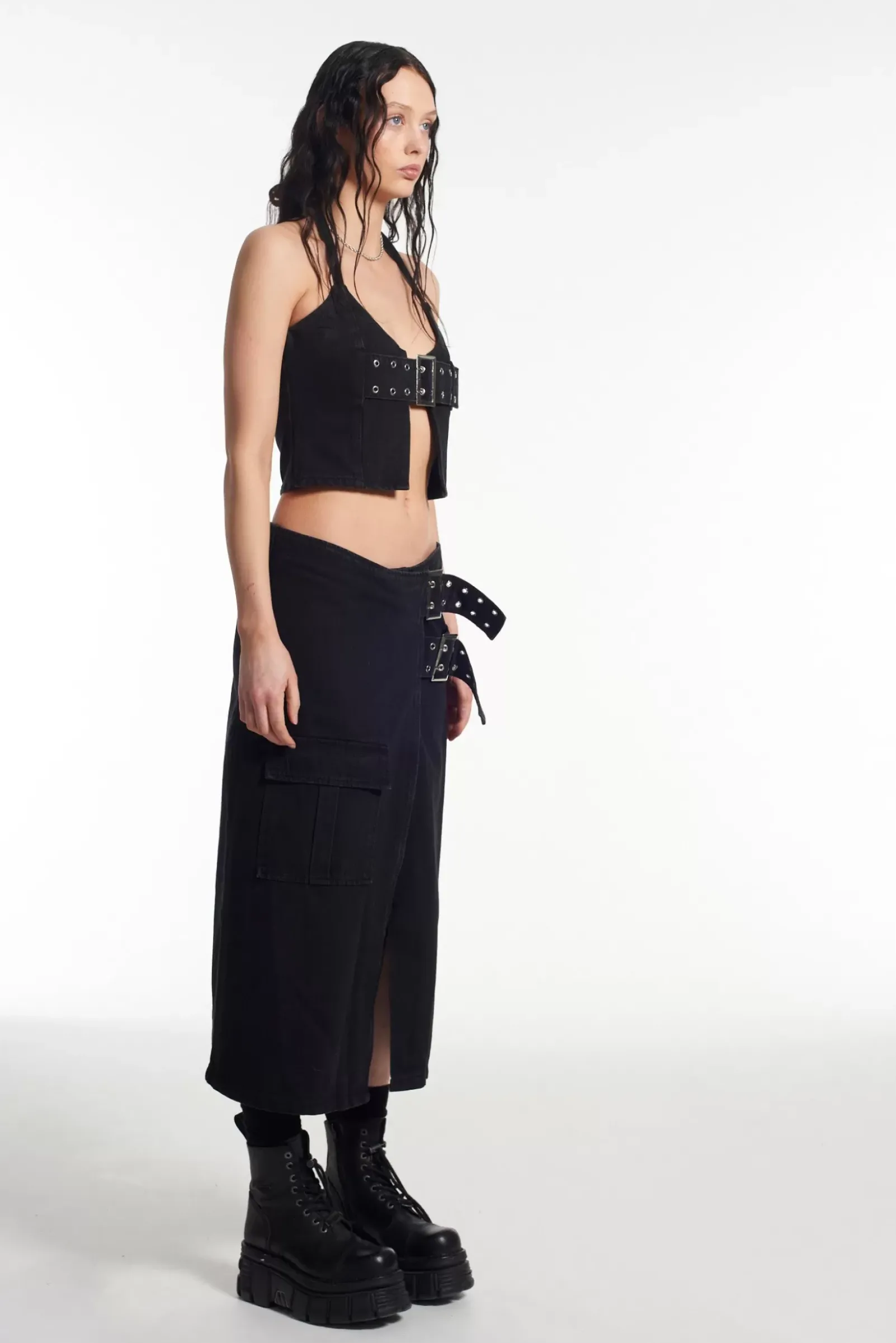 T-Shirts & Tops^The Ragged Priest Rachel Buckle Halter Top
