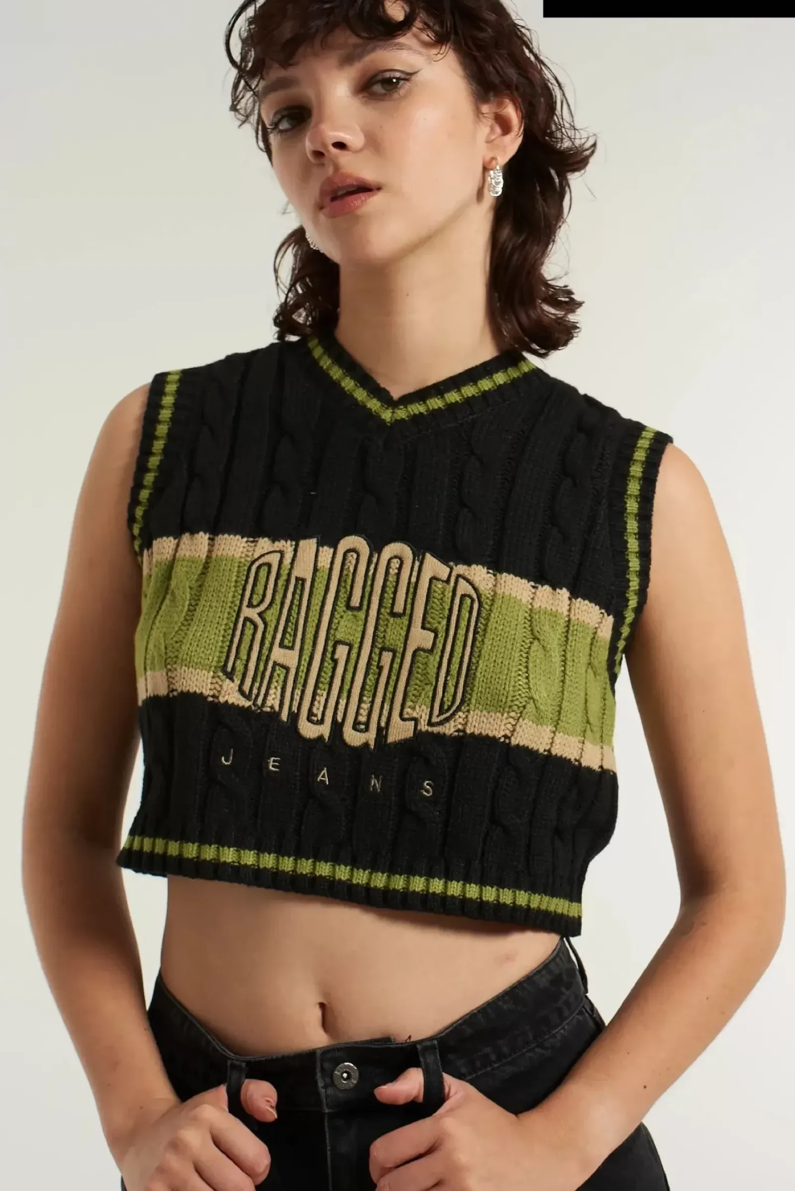 Knitwear & Sweats^The Ragged Priest Ragged Varsity Knit Vest