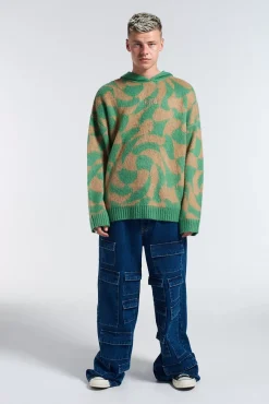 Knitwear, Sweatshirts & Hoodies^The Ragged Priest Ragged Warped Knitted Hoodie