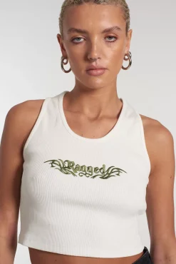 T-Shirts & Tops^The Ragged Priest Ragged White Ribbed Vest Top