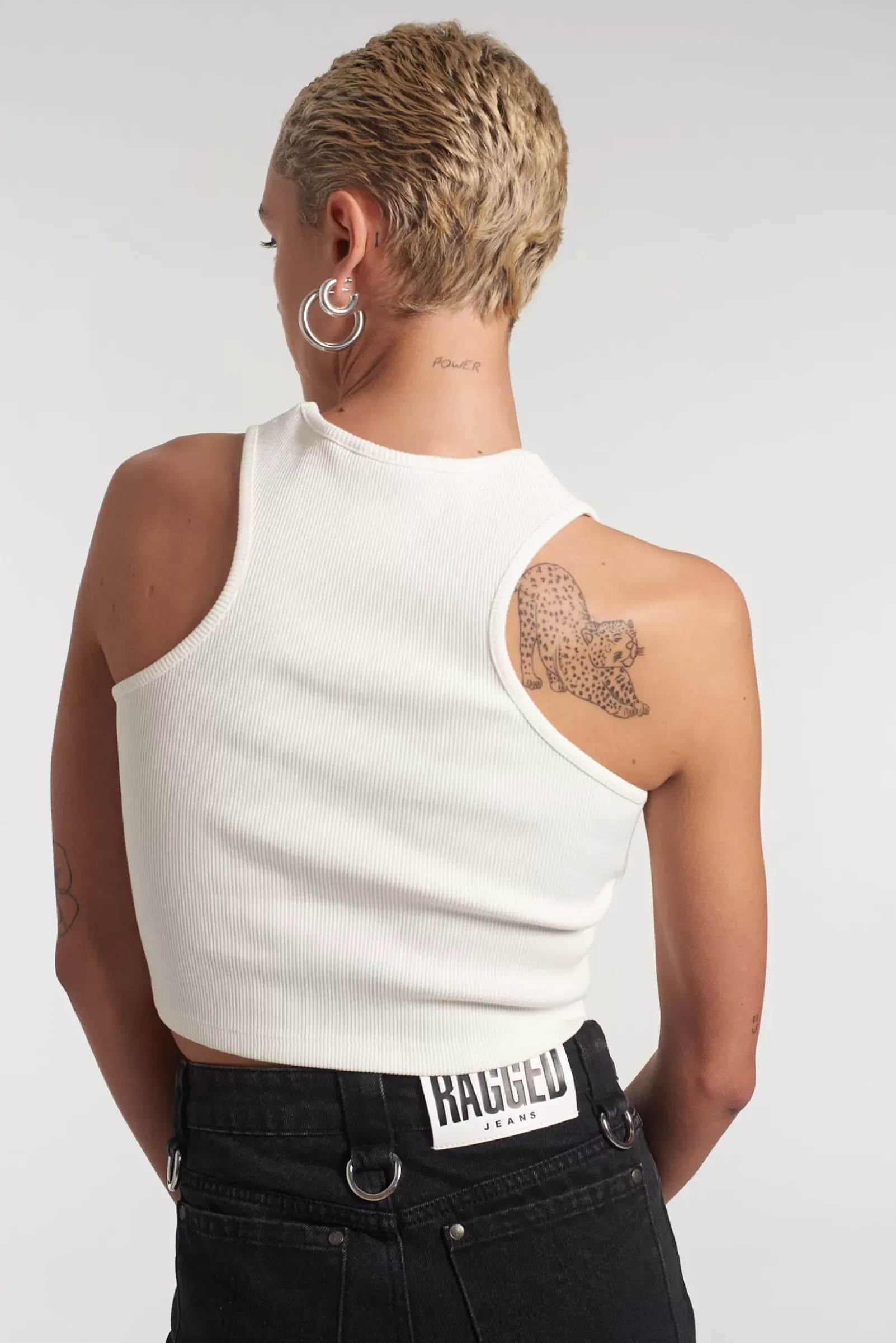 T-Shirts & Tops^The Ragged Priest Ragged White Ribbed Vest Top
