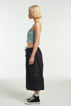 T-Shirts & Tops^The Ragged Priest Roxy Denim Corset Top Blue