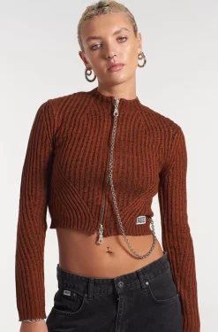 T-Shirts & Tops^The Ragged Priest Rustic Zip Knit Cardigan